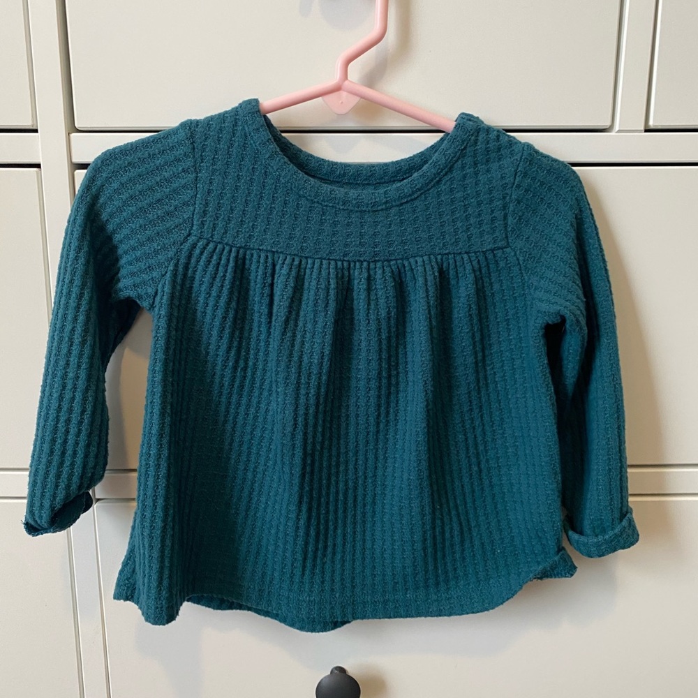 Long sleeve waffle top